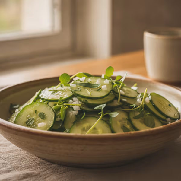 Agurkesalat med karse