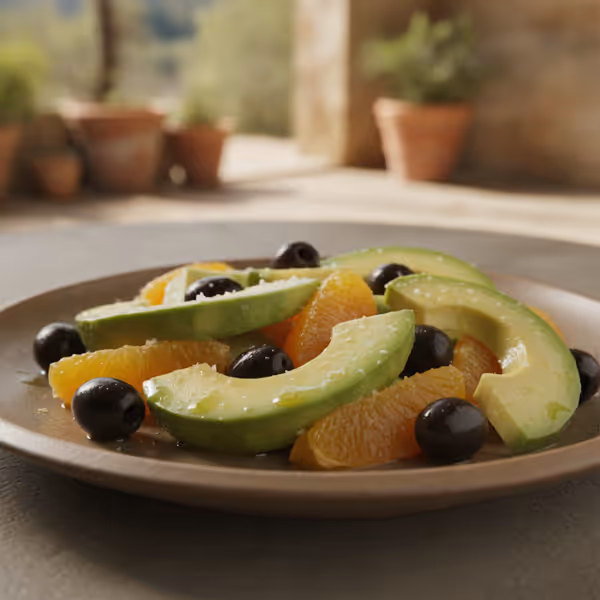 Avocado-appelsinsalat